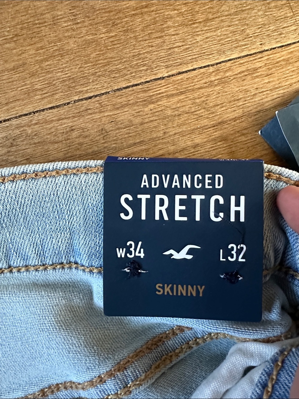 Hollister Light Blue Distressed Boyfriend Jeans - Picture 9 of 10